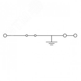 Клемма заземления, зажим push-in, 3 точки подключения, 2.5 кв.мм
