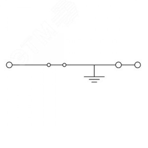 Клемма заземления, зажим push-in, 3 точки подключения, 2.5 кв.мм