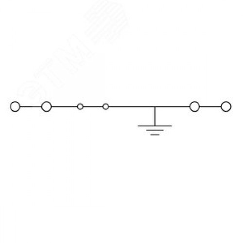 Клемма заземления, зажим push-in, 4 точки подключения, 2.5 кв.мм