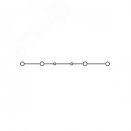 Клемма проходная, зажим push-in, 4 точки подключения, 2.5 кв.мм, серая