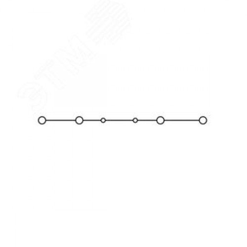 Клемма проходная, зажим push-in, 4 точки подключения, 2.5 кв.мм, серая