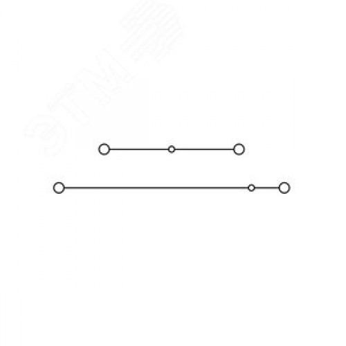 Клемма двухуровневая, винтовой зажим, 4 точки подключения, 2.5 кв.мм, синяя
