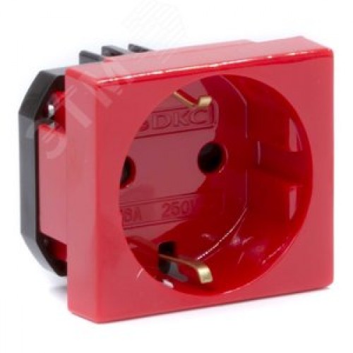 VIVA Розетка силовая с заземлением красная