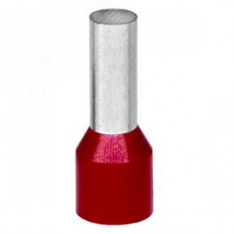 Наконечник-гильза 10-14мм с изолированным фланцем,  красный