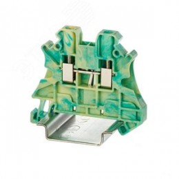 Клемма заземления, винтовой зажим, 2 точки подключения, 4 кв.мм