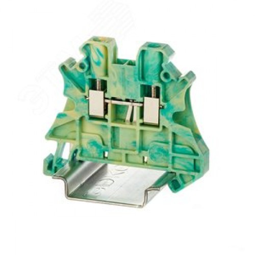 Клемма заземления, винтовой зажим, 2 точки подключения, 4 кв.мм