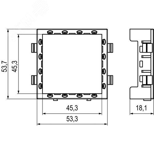 Avanti Каркас для In-liner Front, 2 модульный