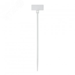 Хомут P6.6 маркировочный, белый 2,5x110, горизонтальная табличка над замком 20x9