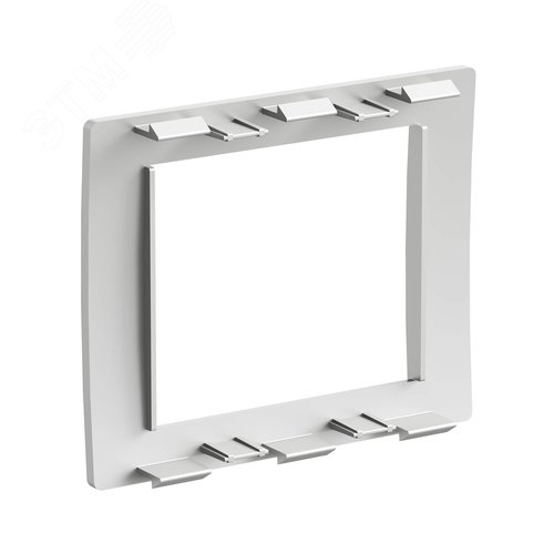 Рамка универсальная 2 модуля серая металлик