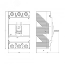 Выключатель автоматический YON MGS400 3P 240-300 A 60 kA