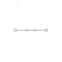 Клемма проходная, зажим push-in, 2 точки подключения, 4 кв.мм, серая