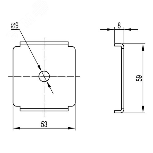 Пластина подвеса проволочного лотка на шпильке