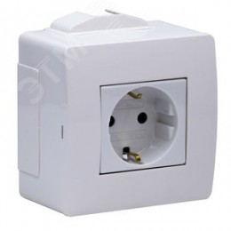 Коробка для миниканалов с силовой розеткой