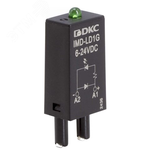 Модуль индикации и защиты, LED зеленый+диод A1+, 6-24V DC