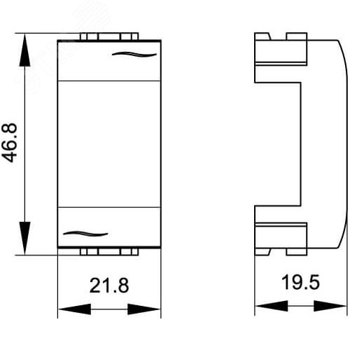 BRAVA Заглушка 1 модуль черная