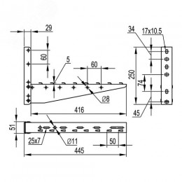 Консоль с опорой ML основание 400