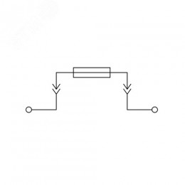 Клемма для предохранителя, винтовой зажим, 2 точки подключения, 4 кв.мм, серая