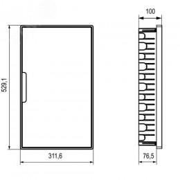 Щиток 36 мод встраиваемый FRAME ЩРв-П-36, белый, с белой дверцей, с 4  шинами PEN (2шт на 8 отв. и 2шт на 10 отв.) F36B1WW DKC
