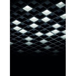 Светильник светодиодный CSVT LED-GR 8 90x90x40 CRI80 4000 opal-sand IP40 черный встраиваемый грильято DOB