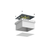 Светильник светодиодный ДВО-8w 800Лм 4000К opal-sand IP40 LED-GR