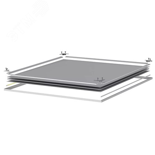 Светильник светодиодный ДВО-34w 3500лм 3000К microprisma-opal IP54/IP20 KROKUS-PANEL грильято