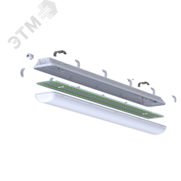 Светильник светодиодный ДСП-38w 5000лм 4000К milky IP65 SLIM