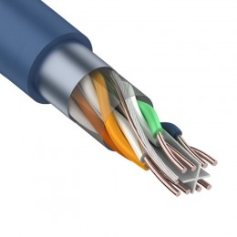 Витая пара F/UTP 4PR 23AWG CAT6 PVC INDOOR SOLID  синий 305м