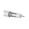 Кабель коаксиальный RG-6U 75 Ом CCS/Al/Al 64% INDOOR белый 100 м