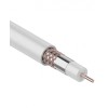 Кабель коаксиальный RG-6U, 75 Ом, Cu/Al/Cu, 75%, IN, белый, 100 м
