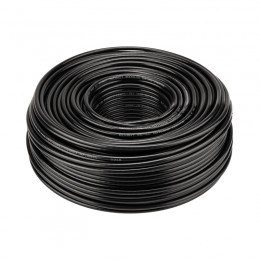 Кабель коаксиальный RG-6U, 75 Ом, CCS/Al/Al, 64%, OUT черный 100 м