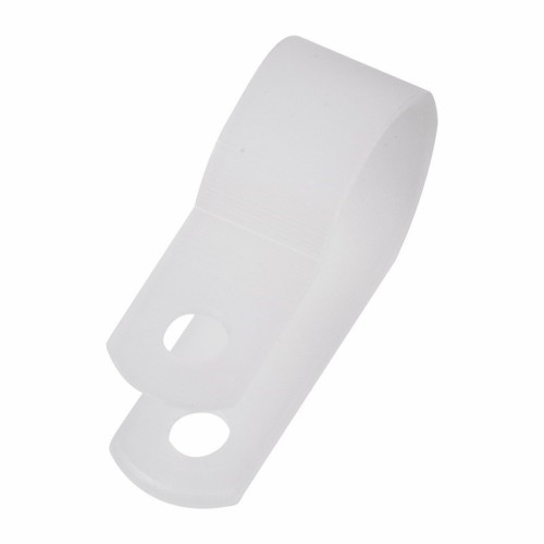 Скоба кабельная под винт 16 мм, белый, под винт,  (50 шт)