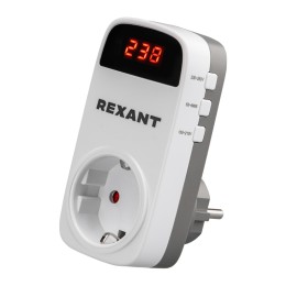 Реле напряжения вилка-розетка c дисплеем 16А REXANT
