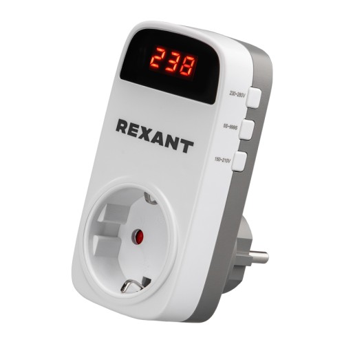 Реле напряжения вилка-розетка c дисплеем 16А REXANT
