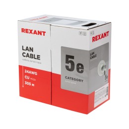 Витая пара U/UTP CAT 5e 4х2х0.50мм LSZH нг(А)-HF 24AWG IN серый