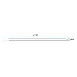 Хомут-стяжка стальная 200x4,6 мм, 50 шт