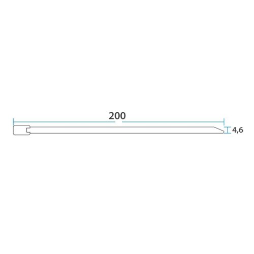 Хомут-стяжка стальная 200x4,6 мм, 50 шт