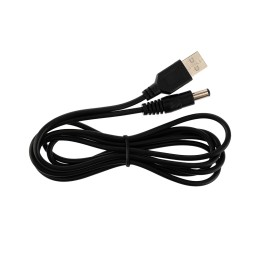 Кабель USB штекер - DC 2.1х5.5мм, 1.5м., черный