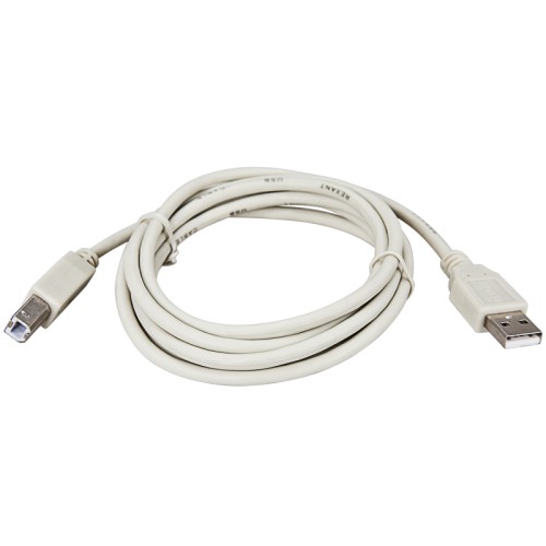 Кабель USB B - USB A, 1.8м., серый