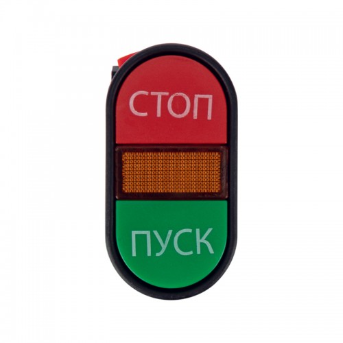 Кнопка APBB-22 Пуск-Стоп овальная 230В НР + НЗ