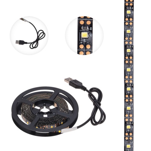 Лента светодиодная 4.8Вт/м 5В 2700K IP20 LEDx60/м 3м SMD2835
