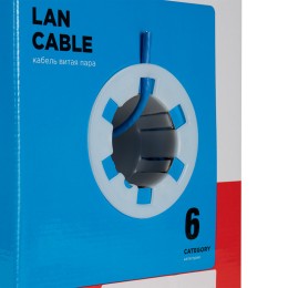 Витая пара U/UTP 4PR 23AWG CAT6 SOLID PVC IN синий 305 м