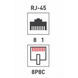 Проходник компьютерный RJ-45(8P-8C) cat 5e (гнездо-гнездо),