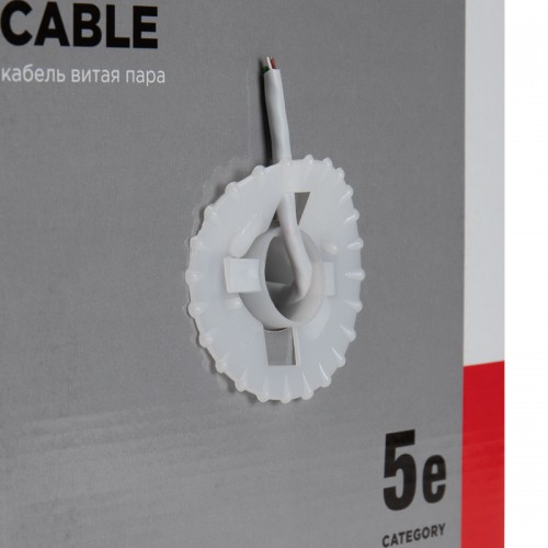 Витая пара U/UTP 4PR 24AWG CAT5e PVC INDOOR SOLID серый 305м