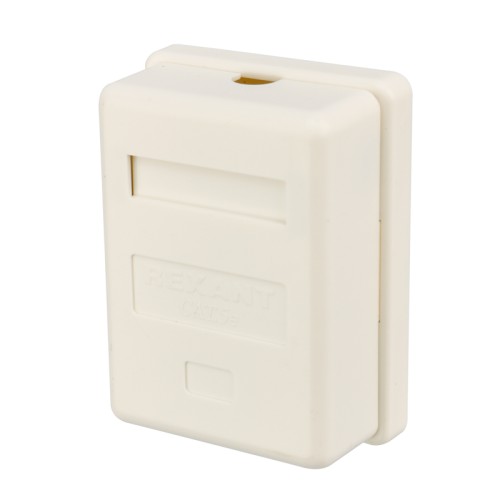 Розетка компьютерная 1 порт RJ-45 (8P8C) cat 5e внешняя,
