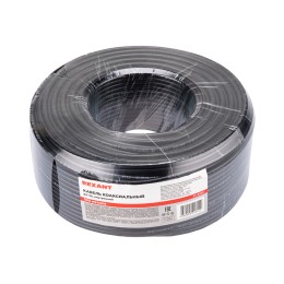 Кабель коаксиальный RG-58 A/U 50 Ом Cu/Al/Cu 64%  бухта 100м черный, REXANT