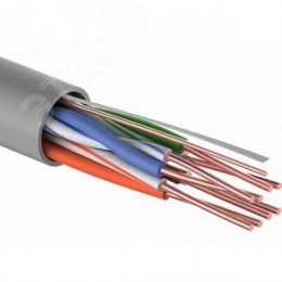 Витая пара U/UTP 4PR 24AWG CAT5e PVC INDOOR SOLID серый 305м