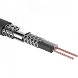 Кабель микрофонный 2х0,25 мм2, d-6,8мм, черный, 100 м