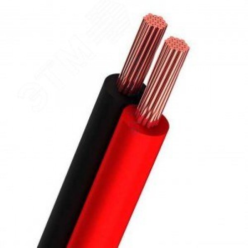 Кабель акустический 2х0,50мм2, красно-черный, 100 м