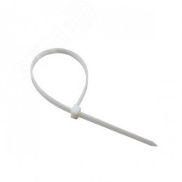 Хомут-стяжка кабельная нейлоновая 150x2,5 мм, белая, 100 шт