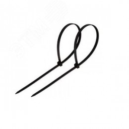 Хомут-стяжка кабельная нейлоновая 150x3,6 мм, черная, 100 шт